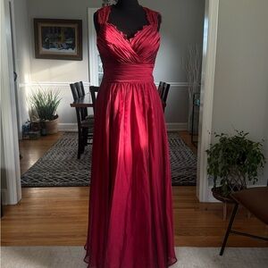 Elegant Red Evening Gown
